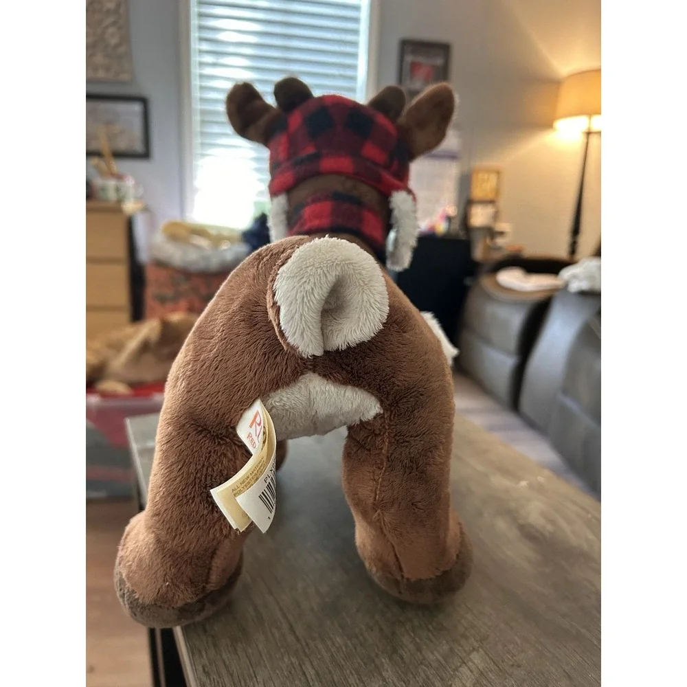 Dan Dee Collectors Choice Rudolph The Red Nosed Reindeerplush‎ 2013 Plaid Hat